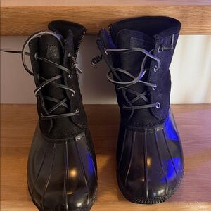 Sperry Black Lace-Up Boots